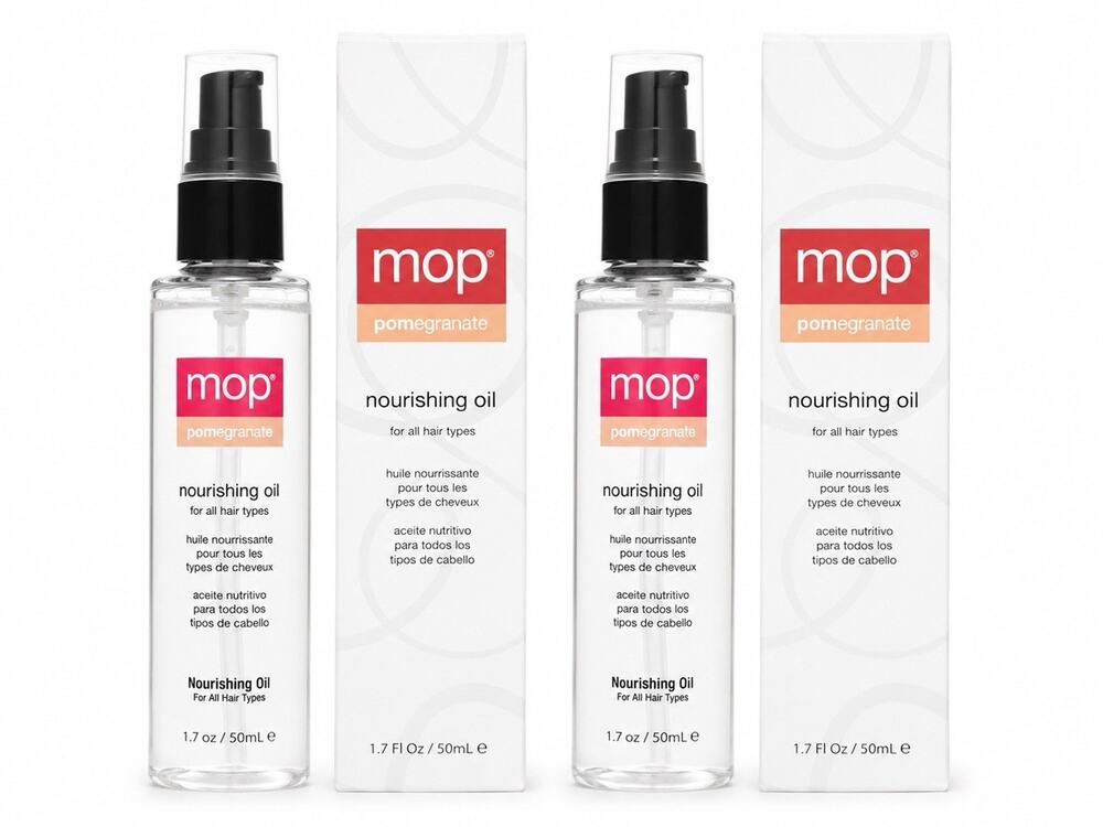 MOP Pomegranate Nourishing Oil Duo 1.7 Fl Oz Each Hair Treatment 2 Pack